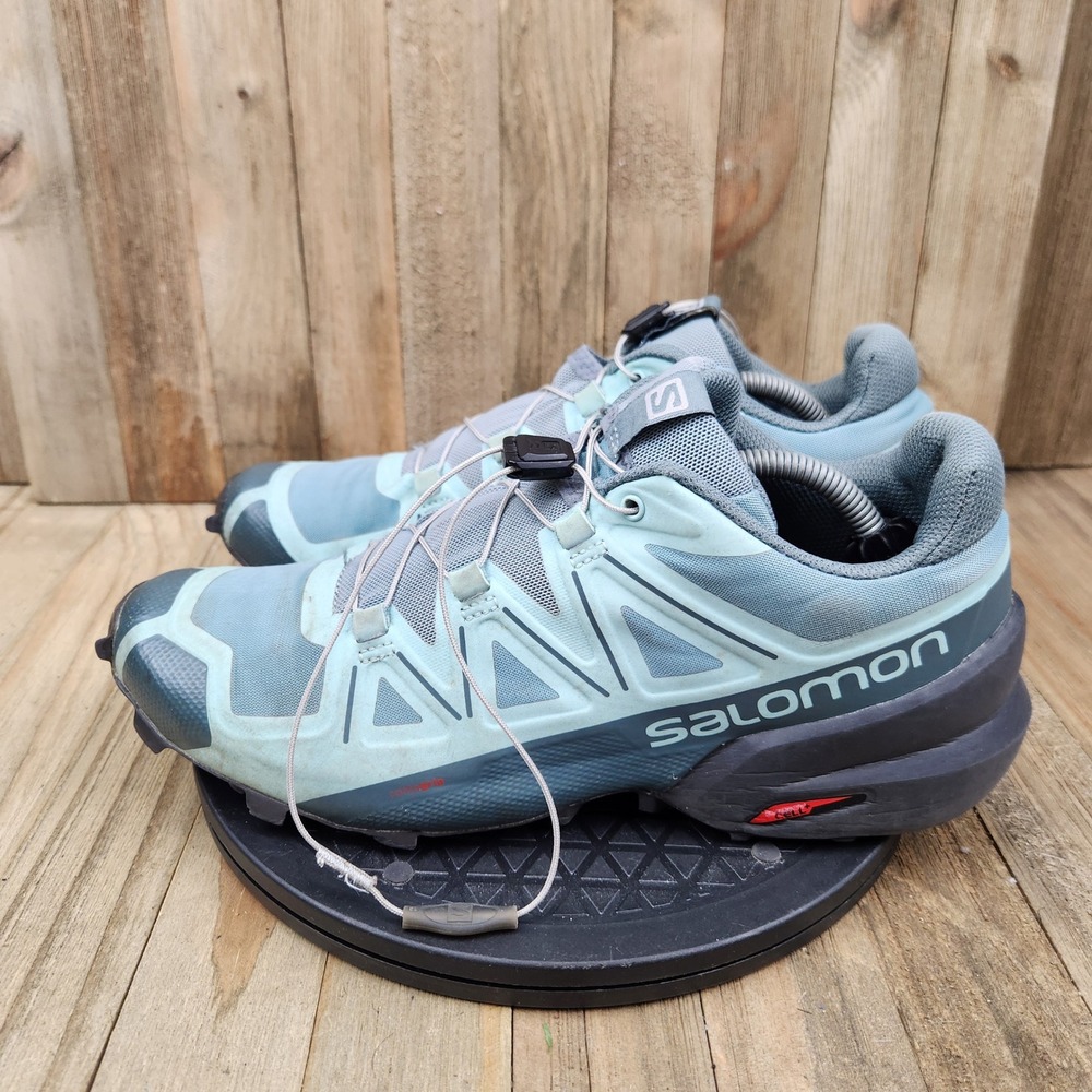 Salomon Speedcross 5 Women size 8.5 Blue Grey Trail Running Shoes 413093